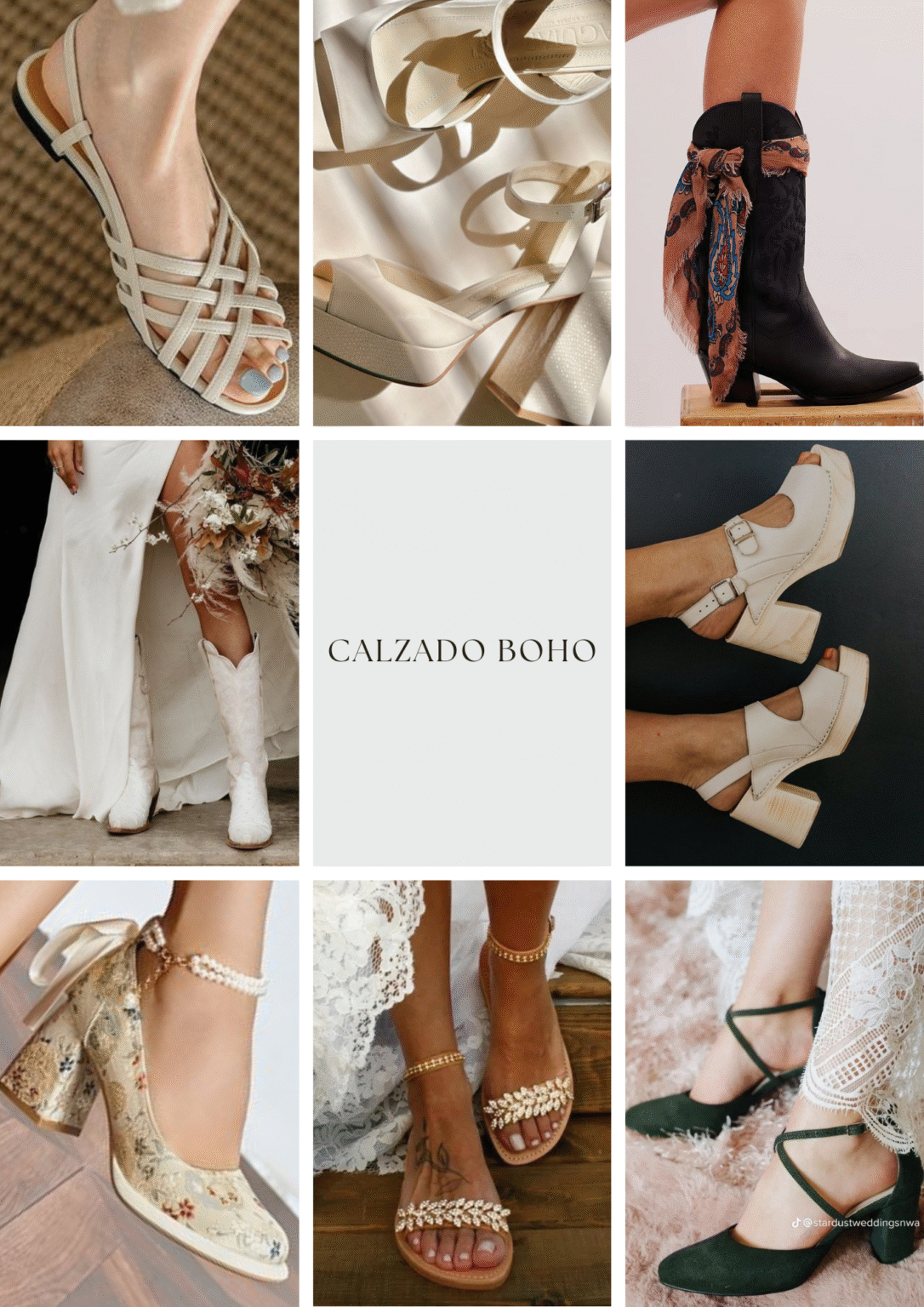 ejemplo de calzados para novias de bodas boho chic